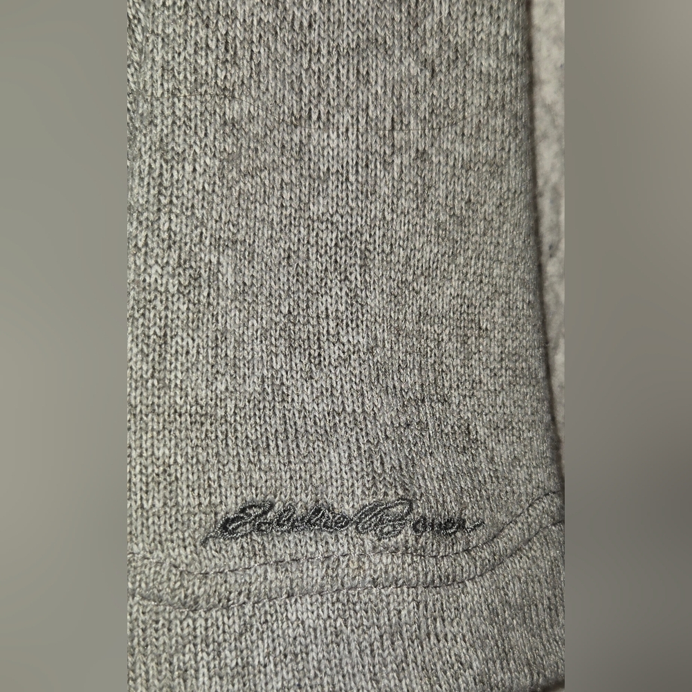 Eddie Bauer Women's Gray Heathered Knit Full Zip Hooded Sweater Jacket S - Picture 4 of 4
